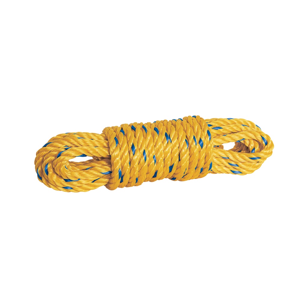 Madeja de cuerda amarilla de polipropileno 10mm, 8m, FIERO