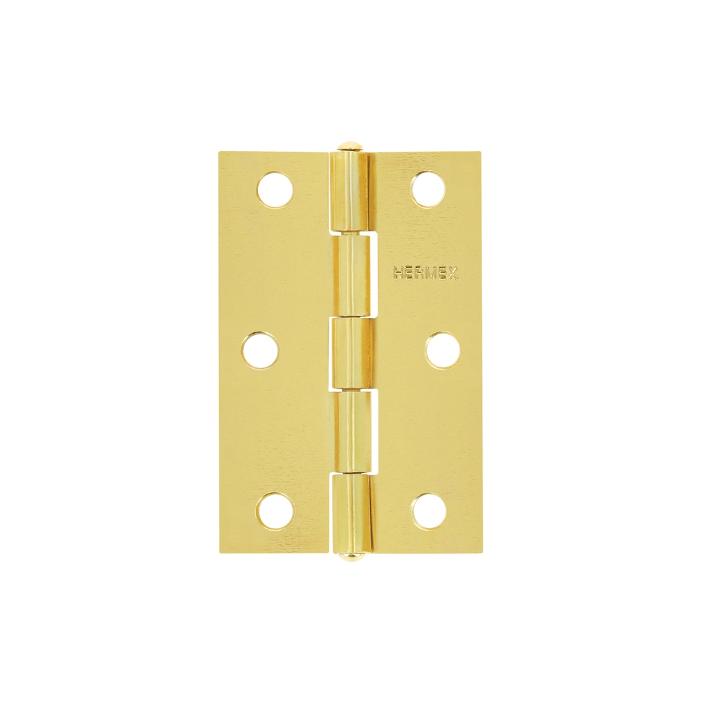 Bisagra rectangular 2-1/2' acero latonado, HERMEX