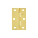Bisagra rectangular 2-1/2' acero latonado, HERMEX
