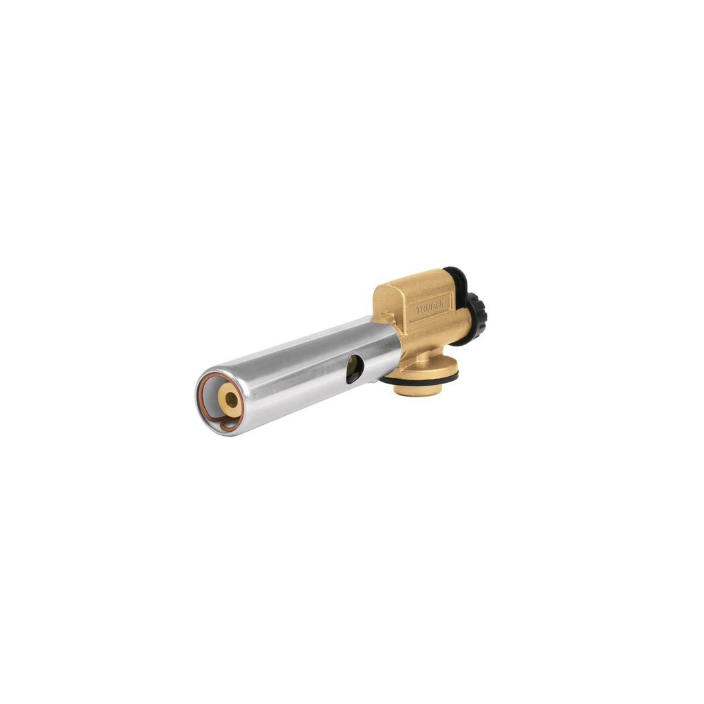 Soplete de aluminio, encendido electrónico, válvula roscada