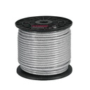 Metro de cable rígido 1/16' acero 7x7 recubierto PVC, 75 m