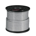 Metro cable flexible 1/4' acero 7x19 recubierto PVC, 75 m