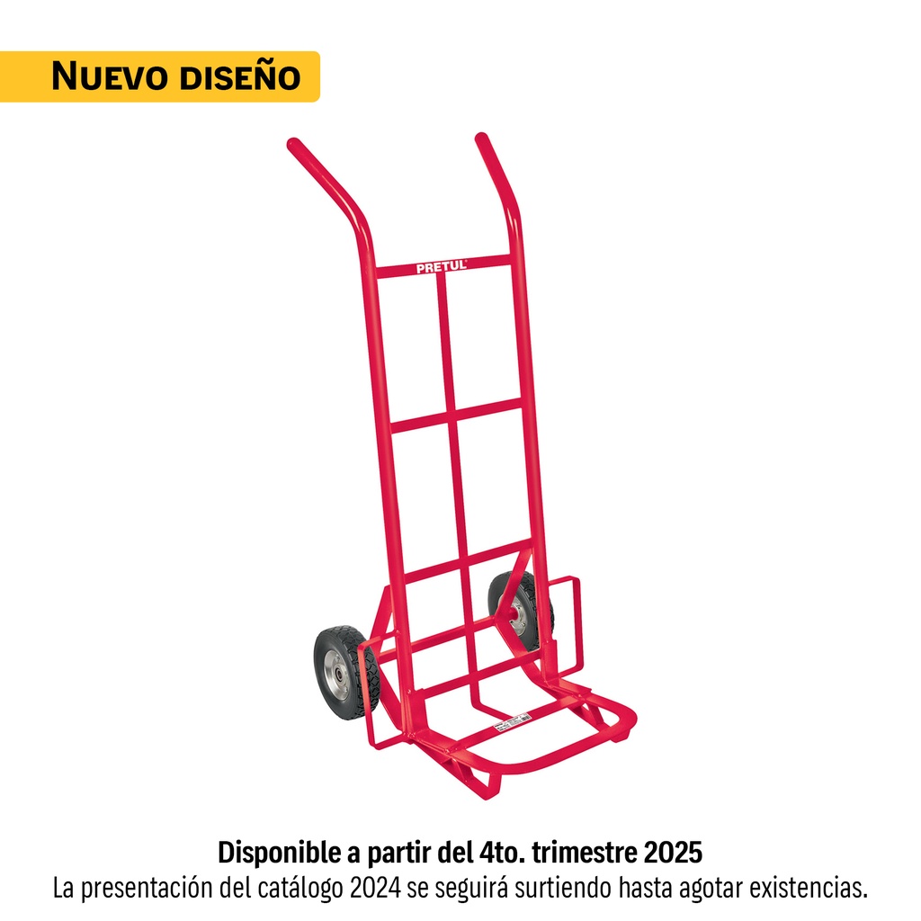 Diablo de carga de 100 kg, ruedas sólidas, balero sencillo