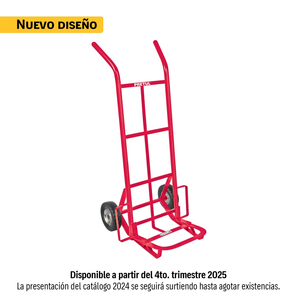 Diablo de carga de 200 kg, ruedas sólidas, balero sencillo