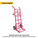 Diablo de carga de 450 kg, ruedas sólidas, doble balero