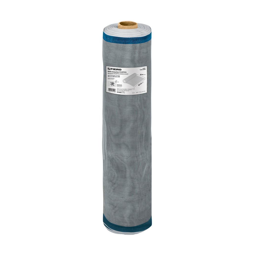 Rollo de 30 m x 0.6 m de malla mosquitera plástica gris
