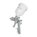 Pistola p/pintar gravedad HVLP vaso plástico, 1.7 mm, TRUPER