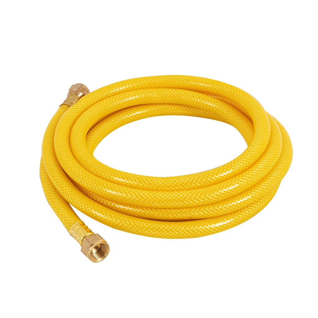 Manguera para gas, PVC amarilla, 3/8' flare, 3 m, FOSET