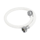 Manguera lavabo/fregadero, vinilo blanco, 1/2' x 1/2', 55 cm