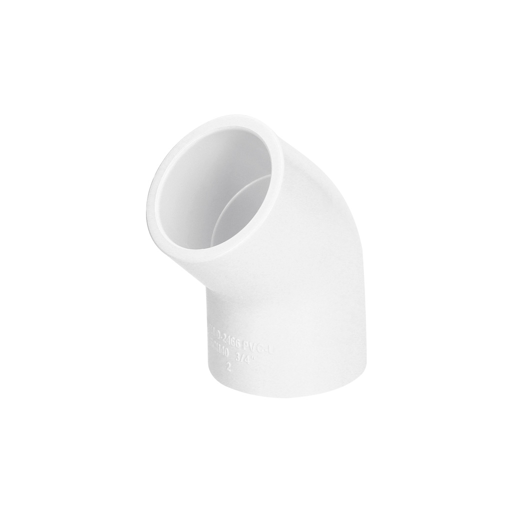 Codo 45° de PVC de 3/4', FOSET
