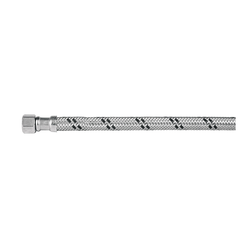 Manguera 'T' lavabo/fregadero,acero inox,3/8'x1/2'x1/2',55cm