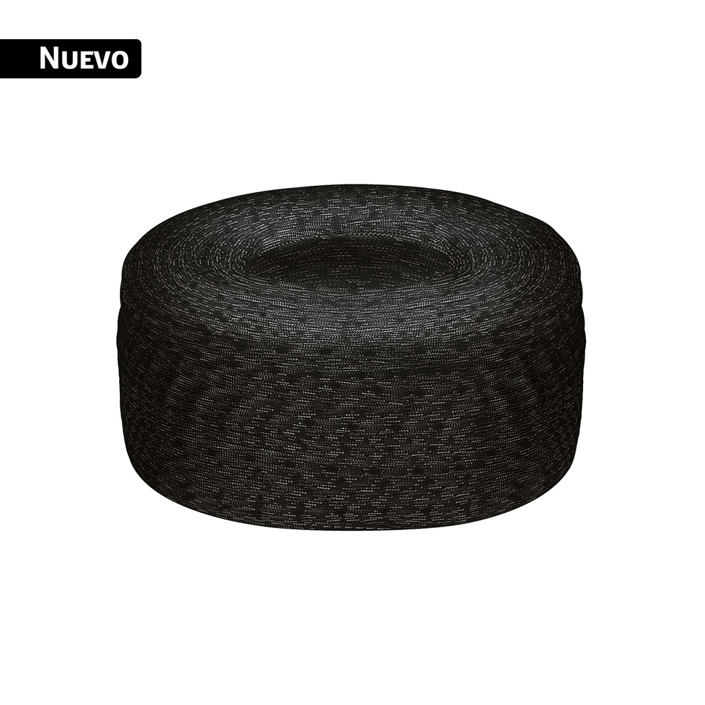 Piola de nylon paracord de 4mm, rollo, negro, 1kg, FIERO