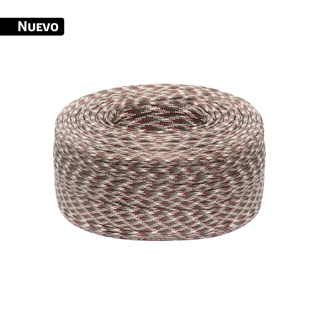 Piola de nylon paracord de 4mm, rollo, camo, 1kg, FIERO