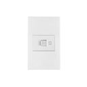 Placa armada 1 toma para teléfono, 1.5 mod, Española, blanco
