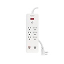 Multicontacto 6 entradas, 2 USB A + 2 USB C, blanco, VOLTECK
