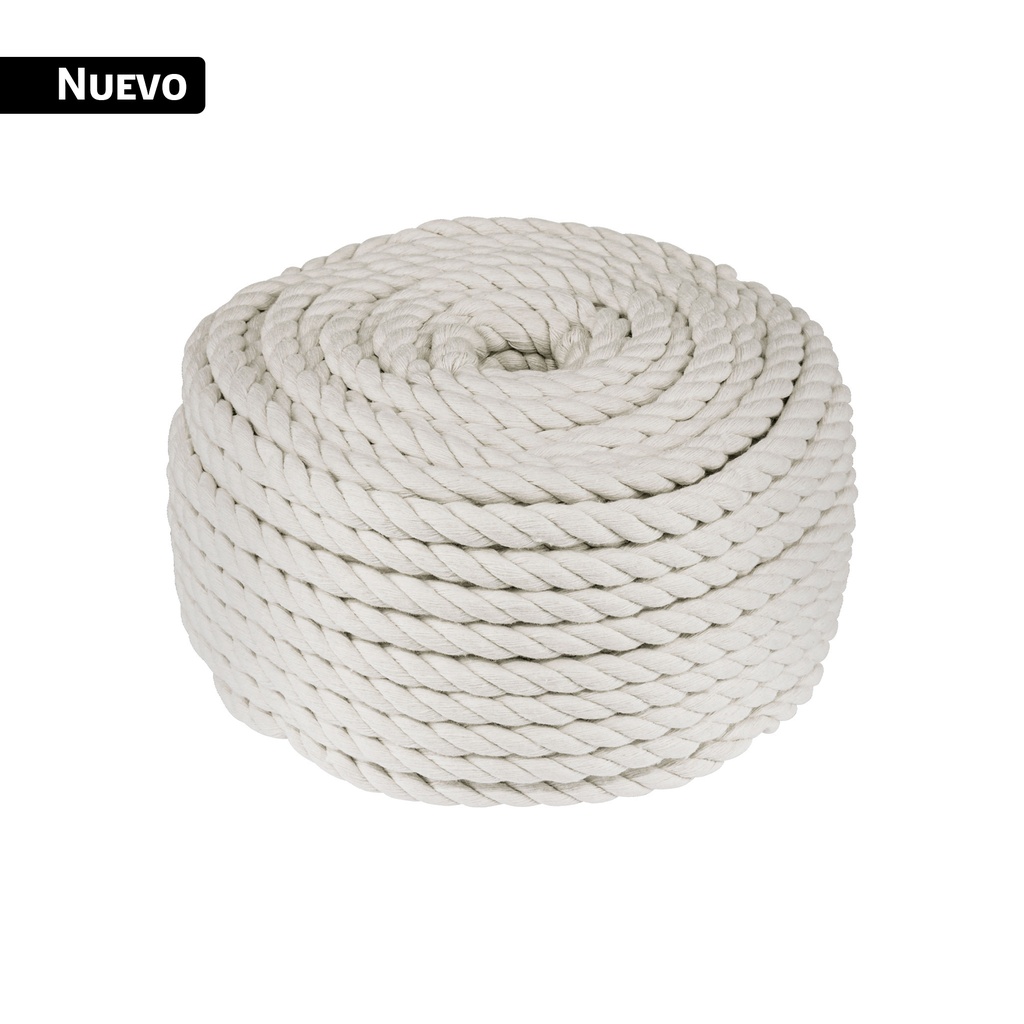 Piola de algodón de 8 mm, rollo, natural, 1 kg, FIERO