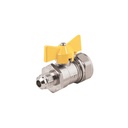 Válvula esfera para PE-AL-PE, 1/2'a flare 3/8', FOSET