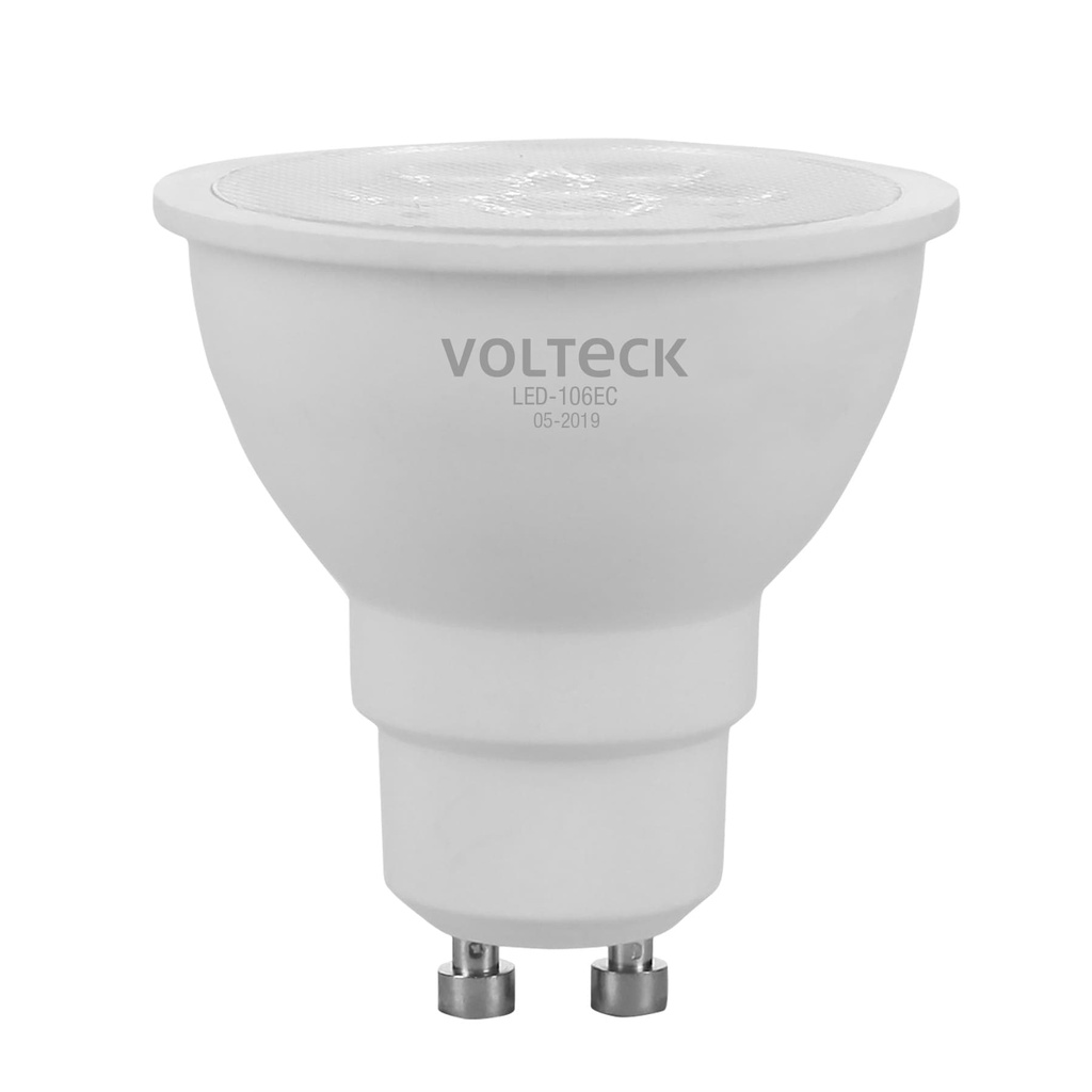 Lámpara de LED 6 W tipo MR 16 base GU10 luz cálida, blíster