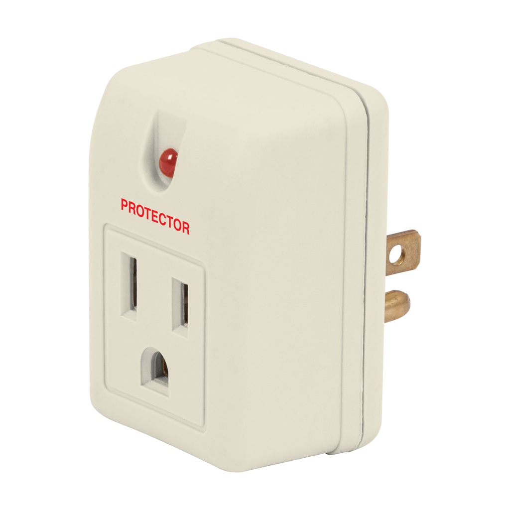 Adaptador con supresor de picos 270 joules, VOLTECK