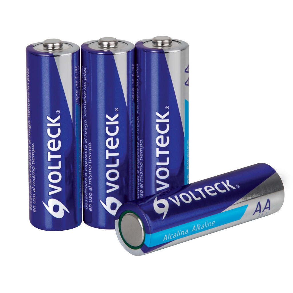 Blíster con 4 pilas alcalinas AA, VOLTECK
