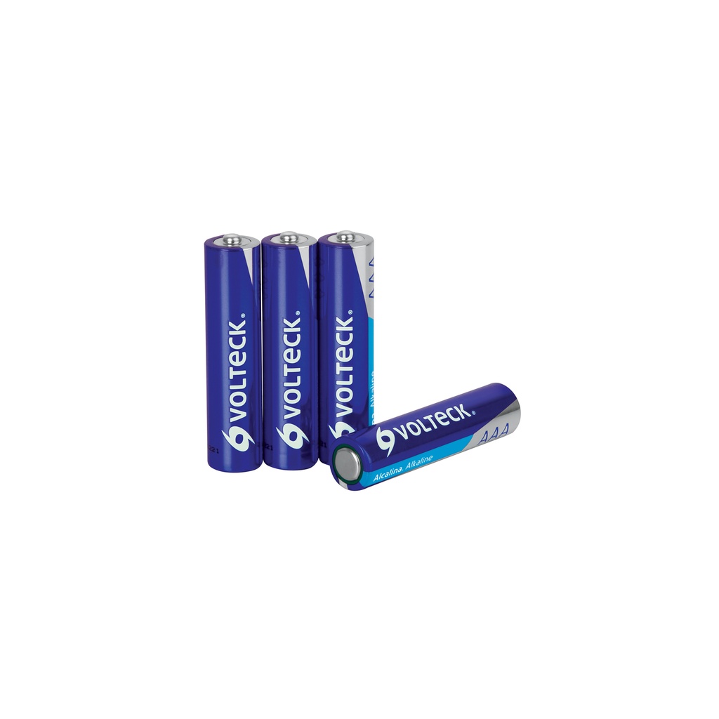 Blíster con 4 pilas alcalinas AAA, VOLTECK