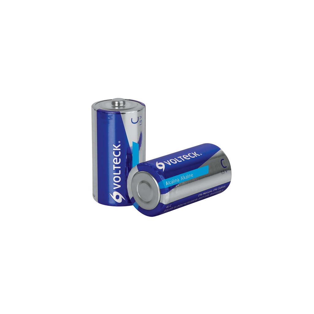 Blíster con 2 pilas alcalinas C, VOLTECK