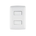 Placa armada 1 interruptor 1 escalera,blanco, línea Italiana
