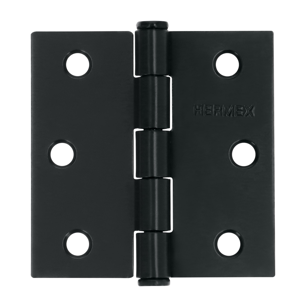 Bisagra cuadrada 2 1/2', negro mate, cabeza plana, HERMEX