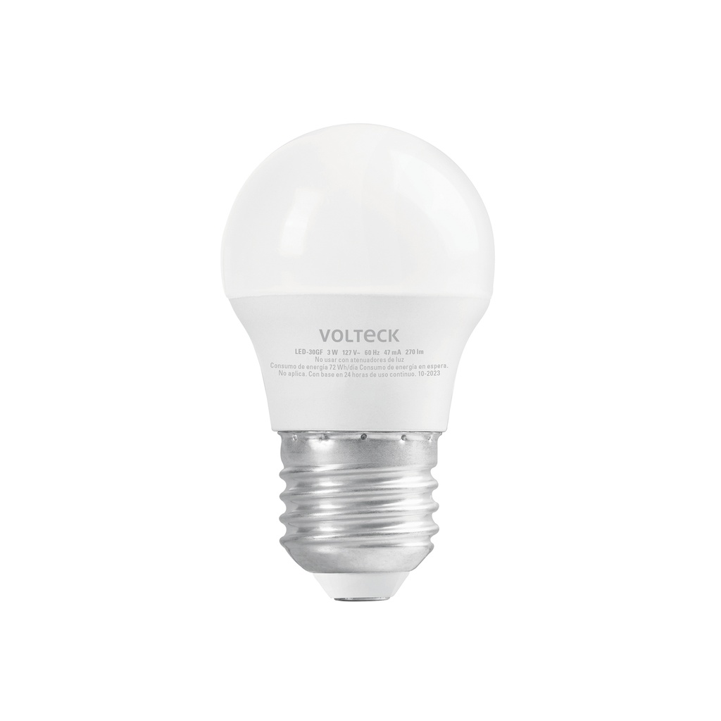 Foco LED 3W (25W) G45, 6500K blanca fría, 270 lm, blíster