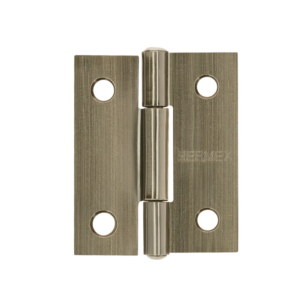 Bisagra rectangular 1-1/2' latón antiguo, HERMEX