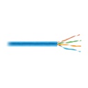 Metro de cable UTP CAT5E, Bobina de 100m, azul, VOLTECK