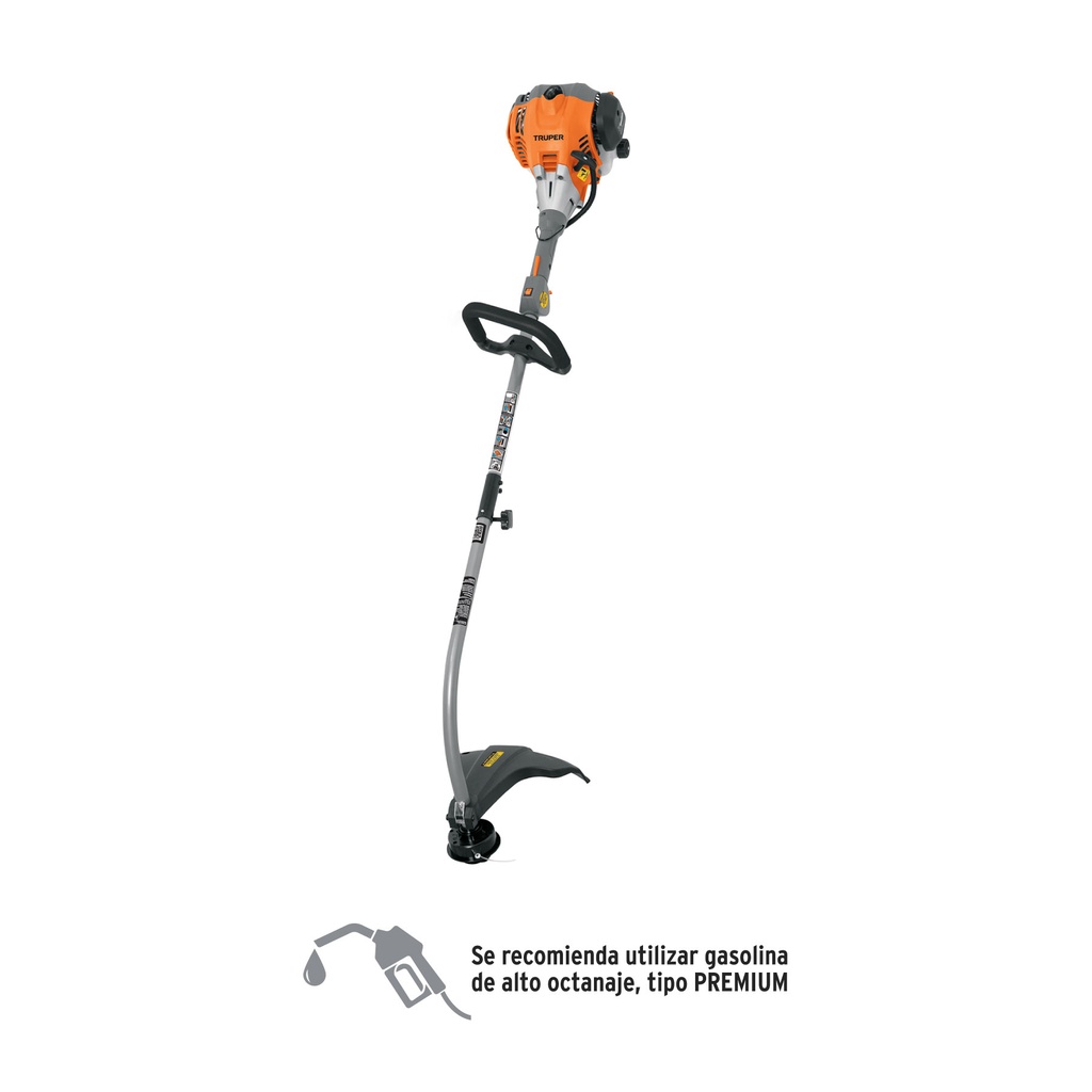 Desbrozadora a gasolina 26cc mango tipo 'D', 17'corte, curva