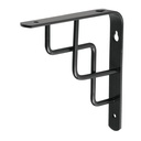 Ménsula reforzada negra 6 x 6', diseño escalera, FIERO