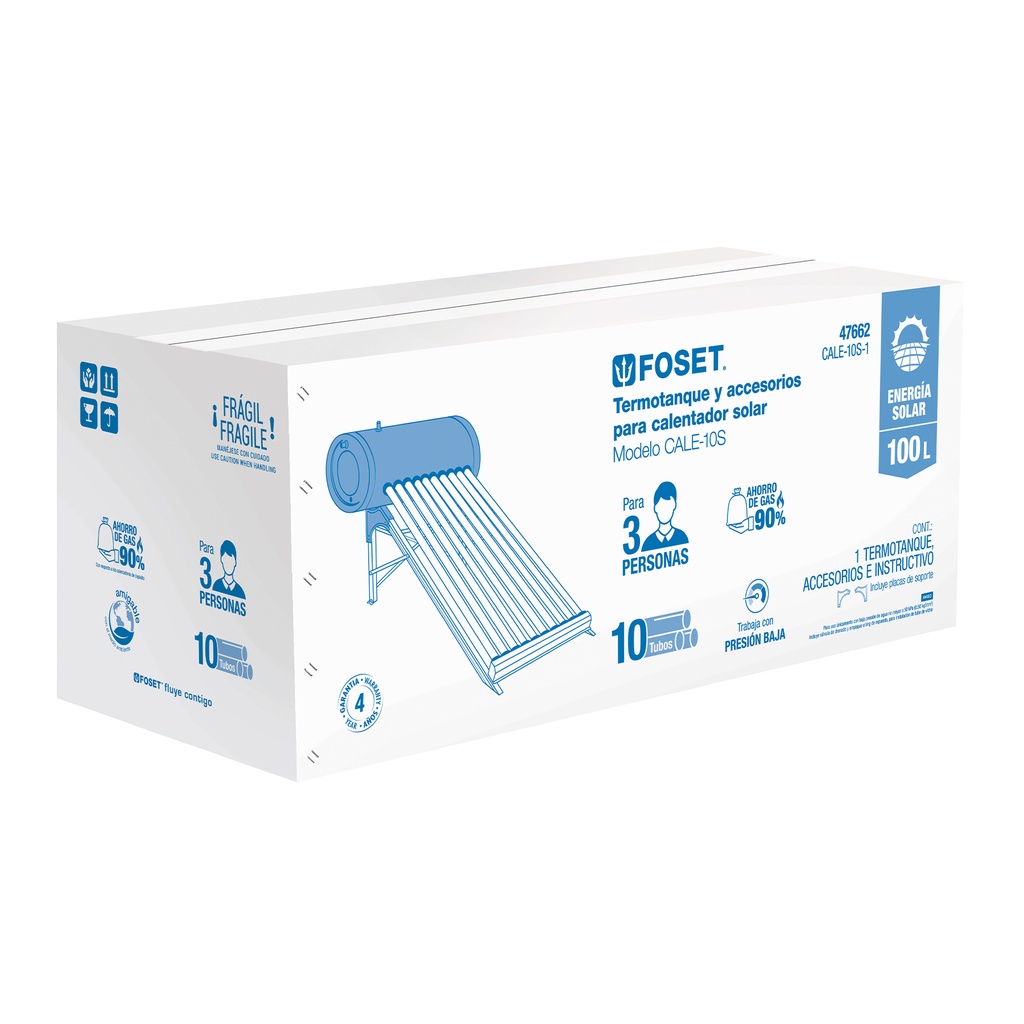 Caja de empaque de repuesto para termotanque CALE-10S