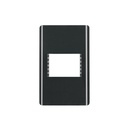 Placa negra de 1 ventana 1.5 módulos, línea Lisboa, VOLTECK