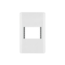 Placa blanca de 1 ventana 1.5 módulos, línea Lisboa, VOLTECK