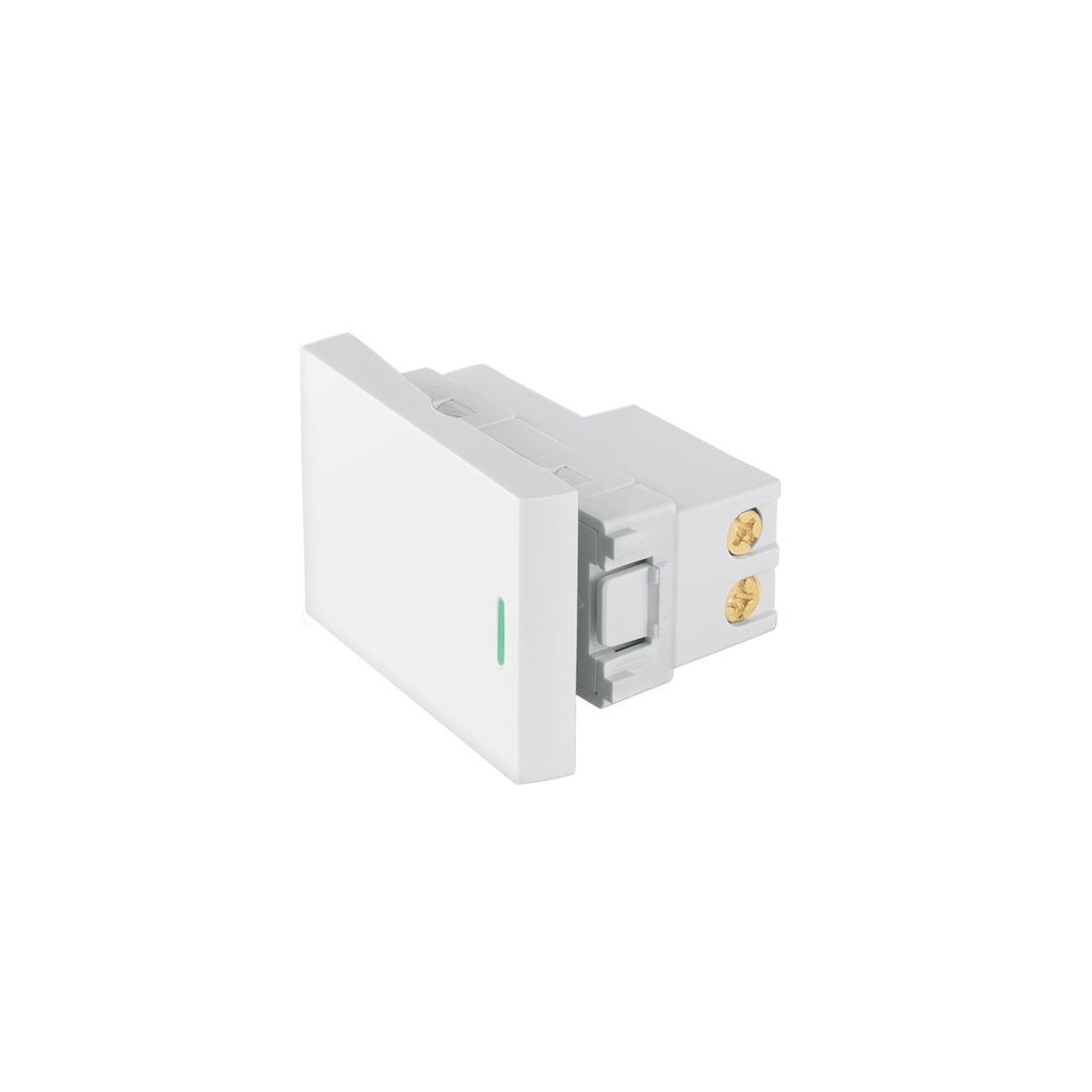 Interruptor de 3 vías blanco de 1.5 módulos, línea Lisboa