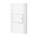 Placa armada blanca 1 interruptor de 3 vías 1.5 mód, Lisboa