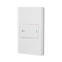 Placa armada blanca 1 interruptor de timbre 1.5 mód, Lisboa