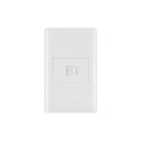 Placa armada blanca 1 toma para teléfono 1.5 mód, Lisboa