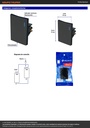 Interruptor de 3 vías, 3 módulos, línea Española, negro