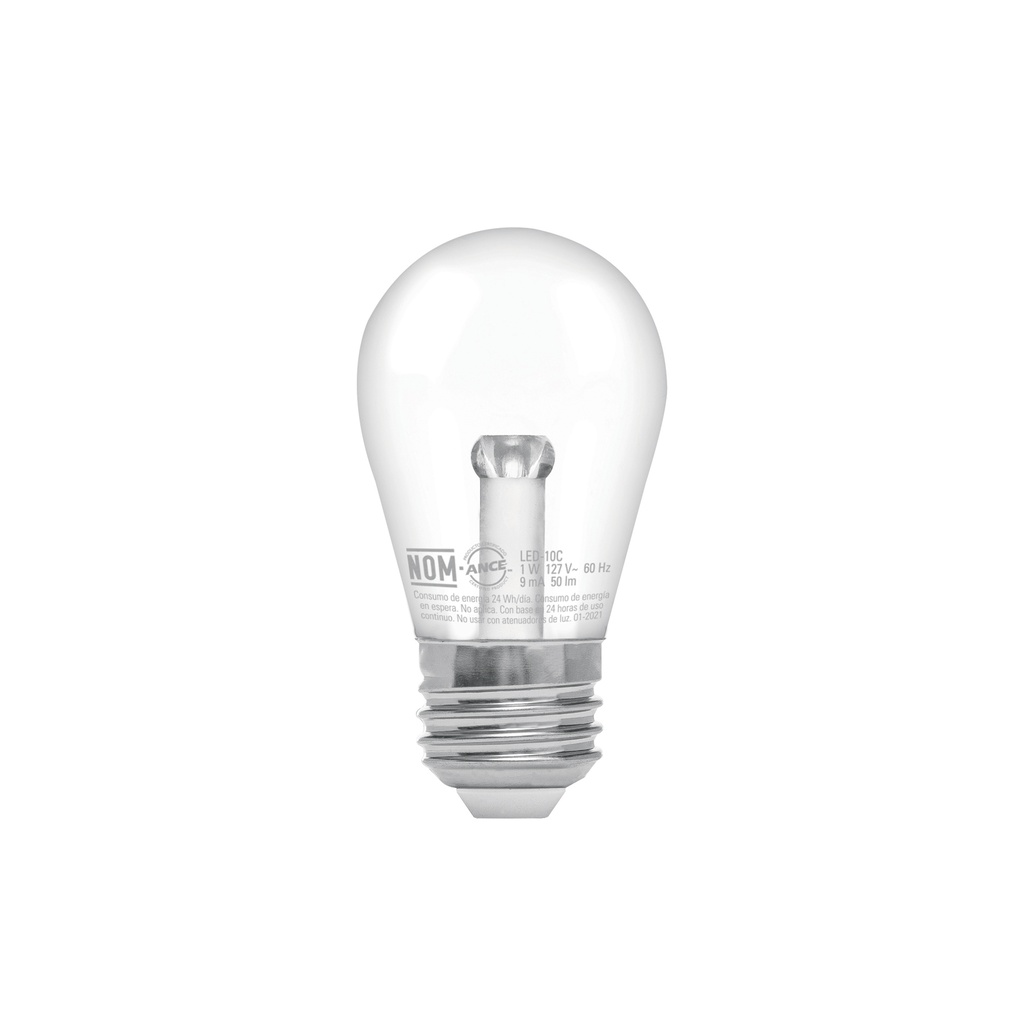 Foco LED 1 W sin filamento, S14, 2200K ambar, E26, VOLTECK