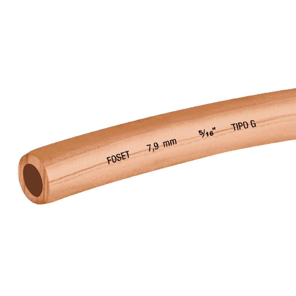 Tubo flexible de cobre 5/16', rollo de 15m, 2.3kg, FOSET