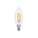 Foco LED filamento 4 W, vela, 2700K luz ambar, E14, VOLTECK