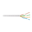 Metro de cable UTP CAT5E, Bobina de 100m, blanco, VOLTECK