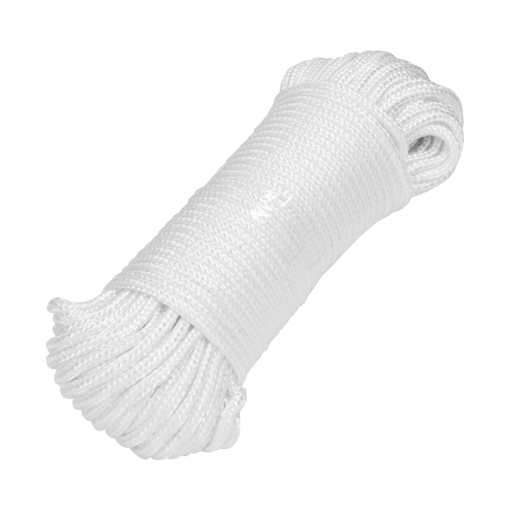 Piola de poliéster diamante de 4mmx30m blanca, madeja, FIERO