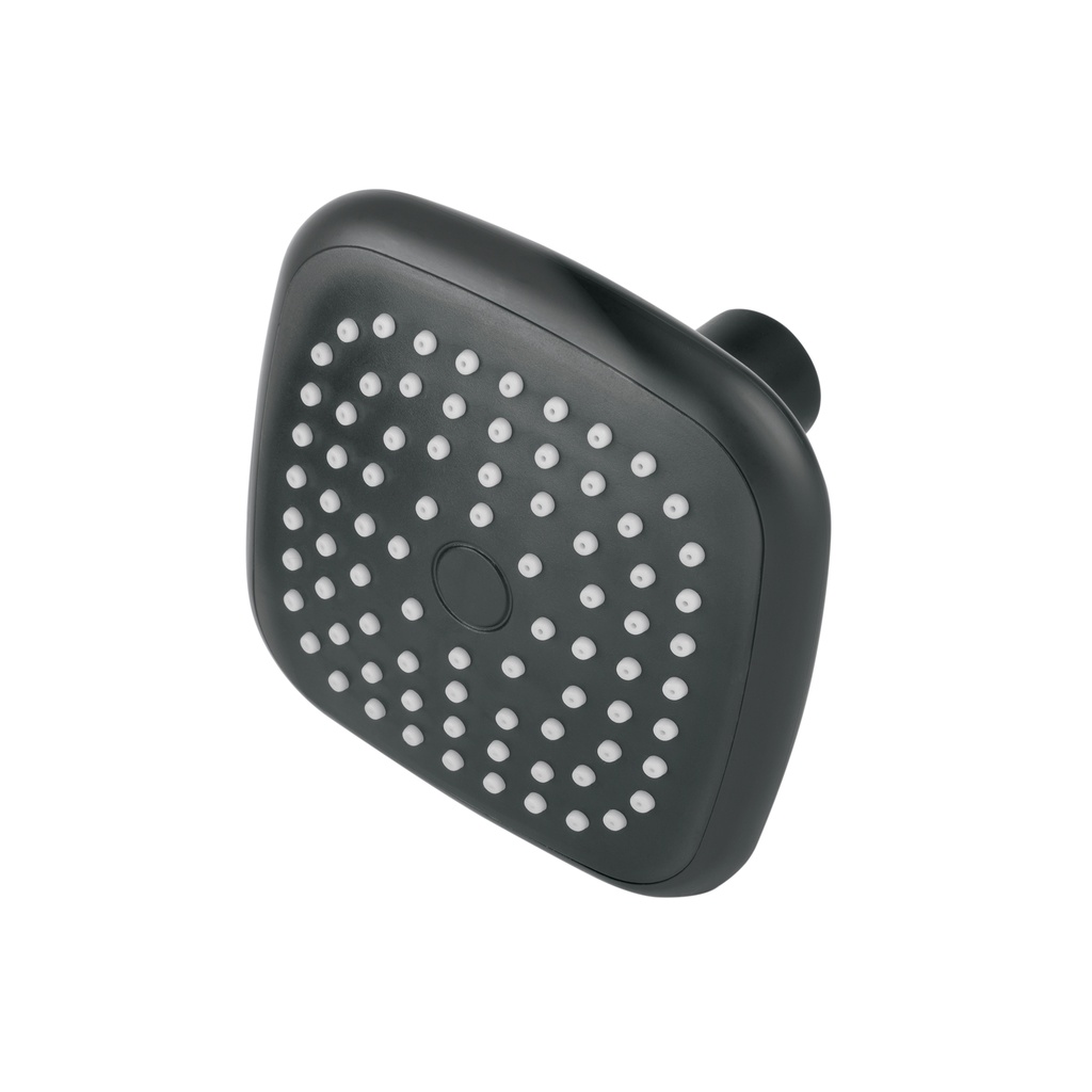 Regadera cuadrada de ABS 3-3/4' sin brazo, negro, BASIC