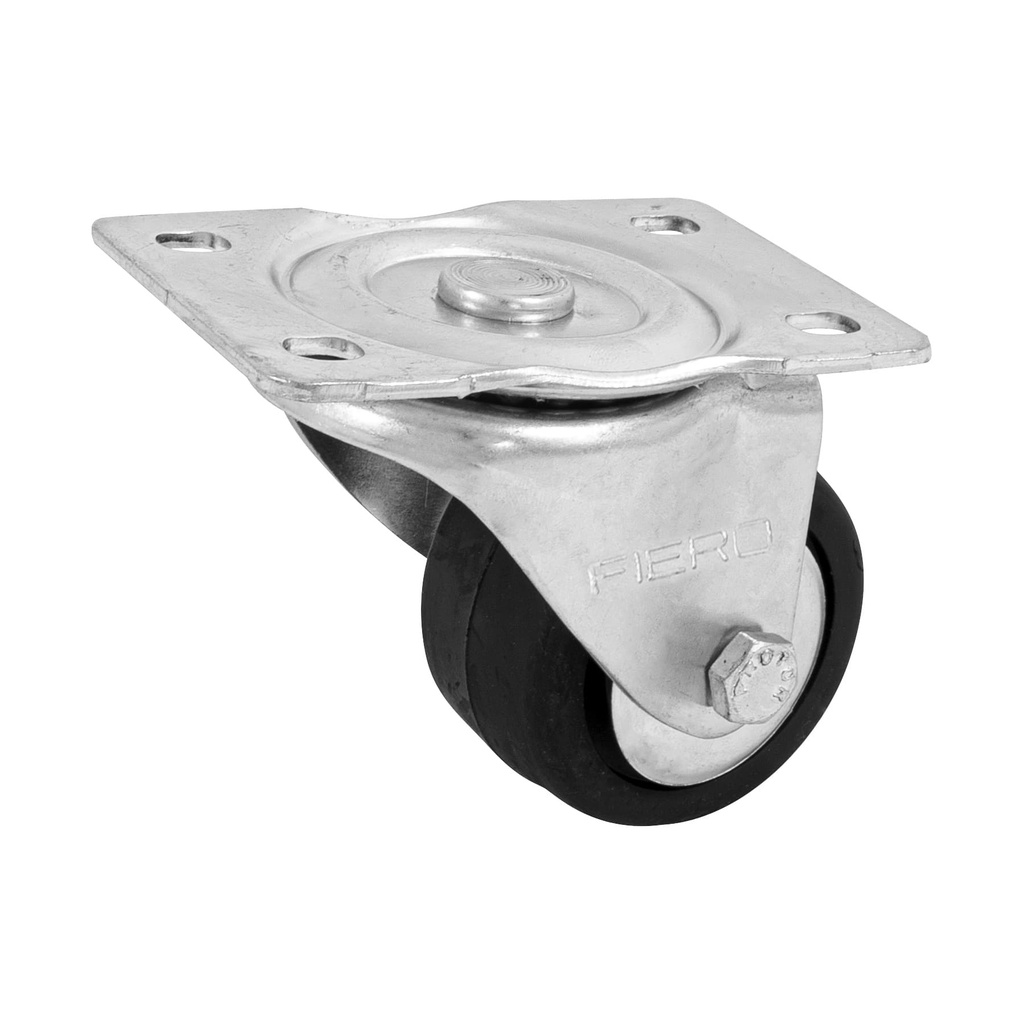 Rodaja hule 2-1/2', placa giratoria c/balero, carga 50kg