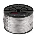 Metro de cable rígido 1/8' de acero 7x7 hilos, 300 m, FIERO