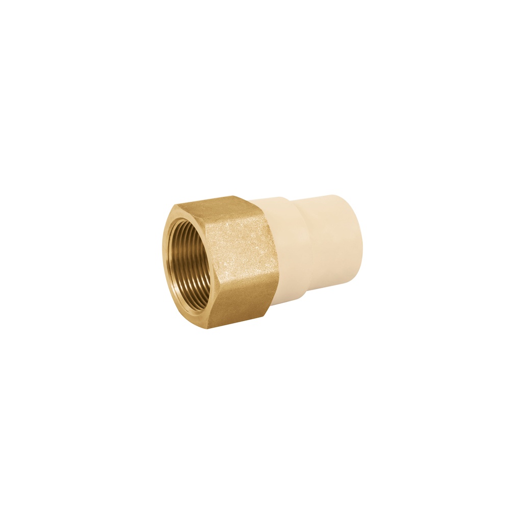 Adaptador hembra de CPVC 1-1/4' con inserto de latón, FOSET